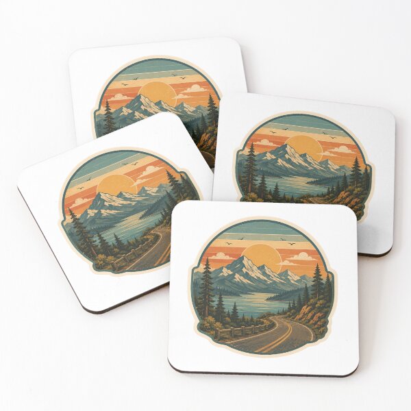 Item preview, Vintage Mountain Lake Sunset designed and sold by stiishop.