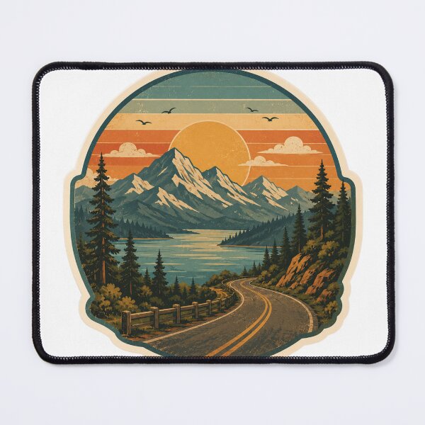 Item preview, Vintage Mountain Lake Sunset designed and sold by stiishop.