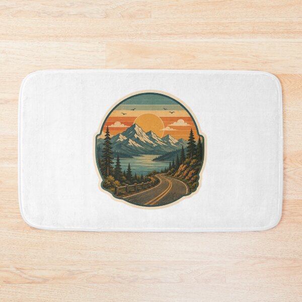 Item preview, Vintage Mountain Lake Sunset designed and sold by stiishop.