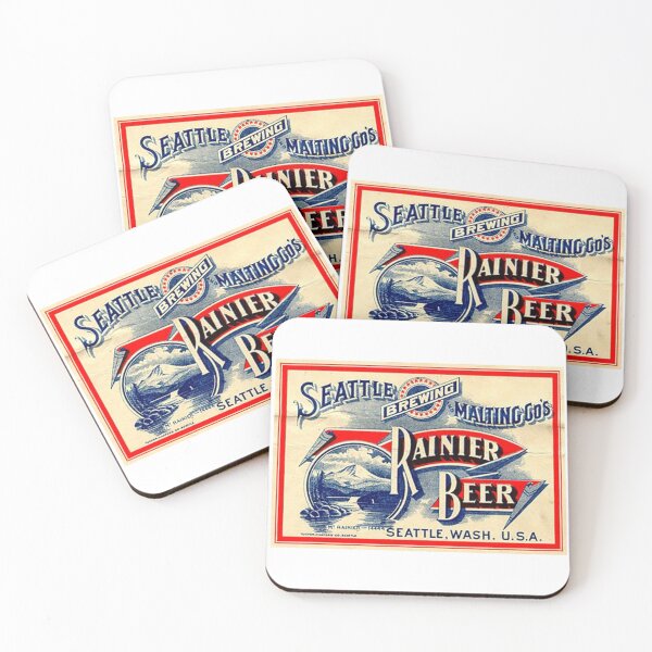 Artikelvorschau, Vintage Seattle Brewing Rainier Bierlogo entworfen und verkauft von coffeepolicy.