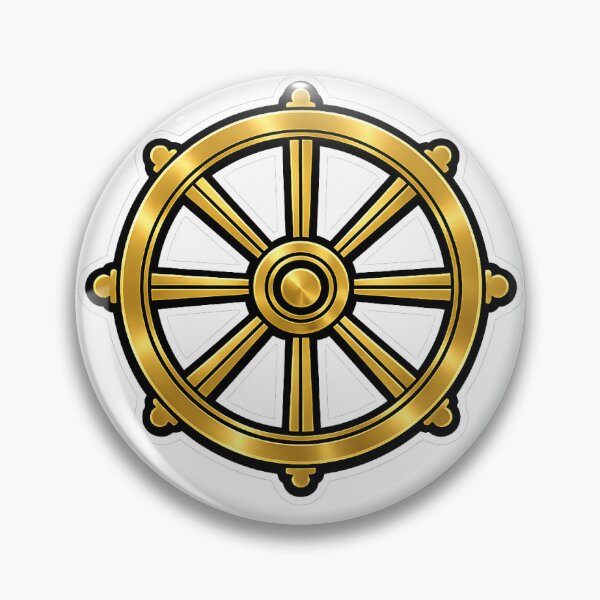 Item preview, Golden Dharma Wheel Minimal Sticker designed and sold by EPICSTORYTELLER.