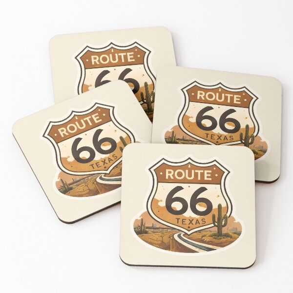 Item preview, Route 66 Texas Section Watercolor – Historic Highway Travel designed and sold by ChemicalXShop.