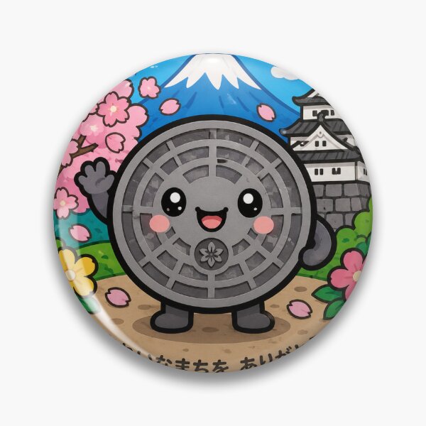Item preview, Cute Japanese Manhole Character Design designed and sold by オルフェドリーム.