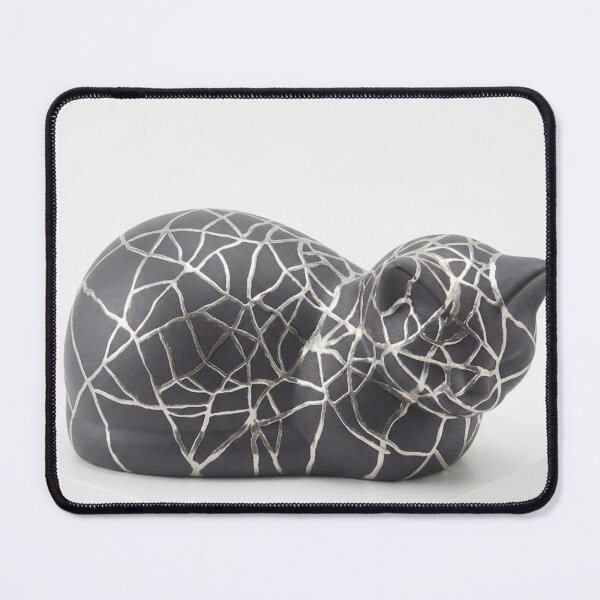 Item preview, Kintsugi Sleeping Cat Silhouette - Traditional Japanese Art designed and sold by Purrfecta.