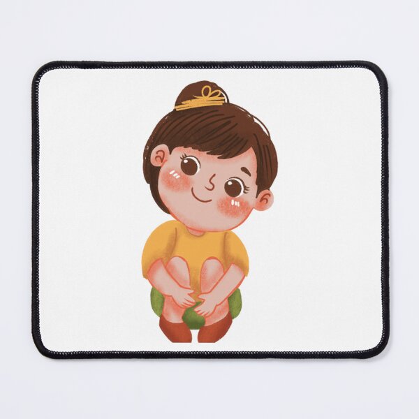 Item preview, Cute Toddler Girl Hair Bun Illustration designed and sold by Bellayutart.