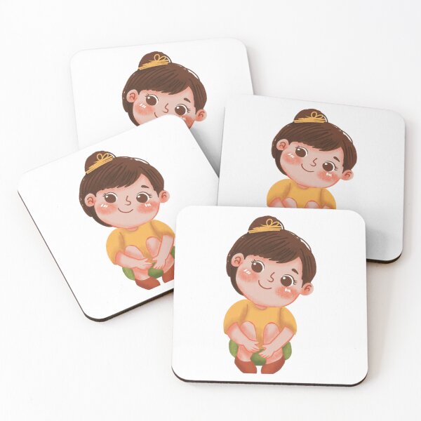 Item preview, Cute Toddler Girl Hair Bun Illustration designed and sold by Bellayutart.