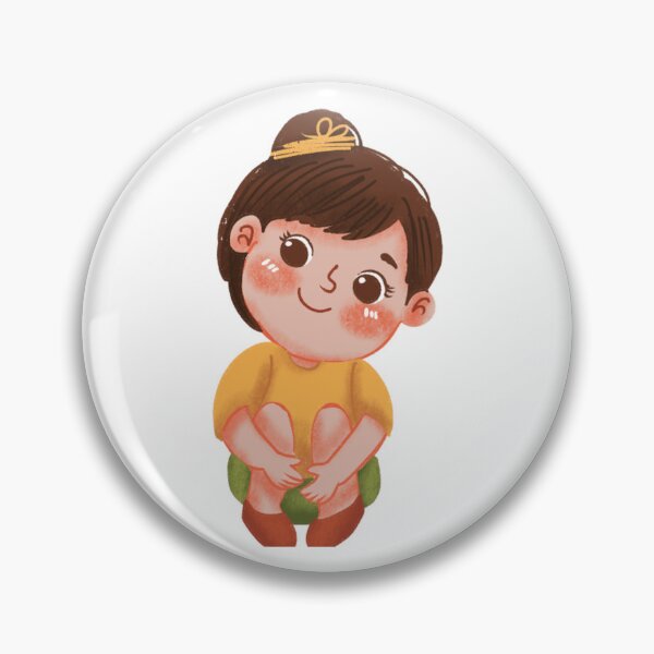 Item preview, Cute Toddler Girl Hair Bun Illustration designed and sold by Bellayutart.