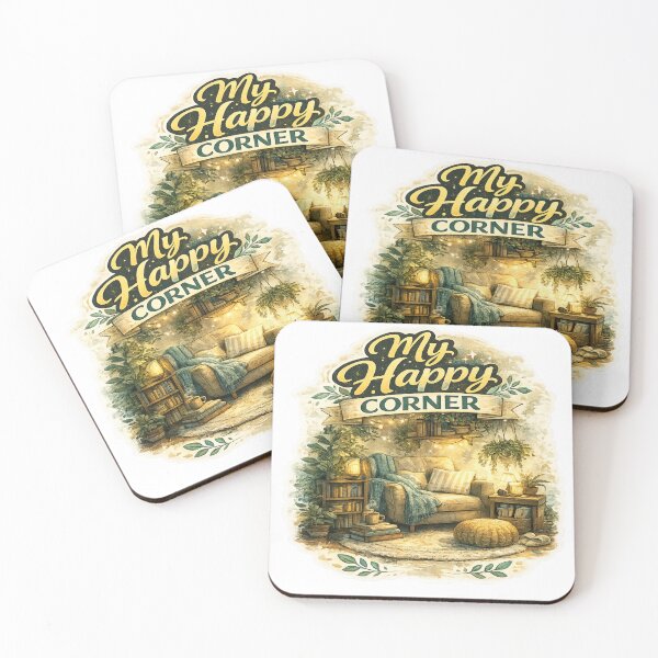 Item preview, My Happy Corner | Cozy Reading Nook Aesthetic Sticker designed and sold by Genzfirevibes.
