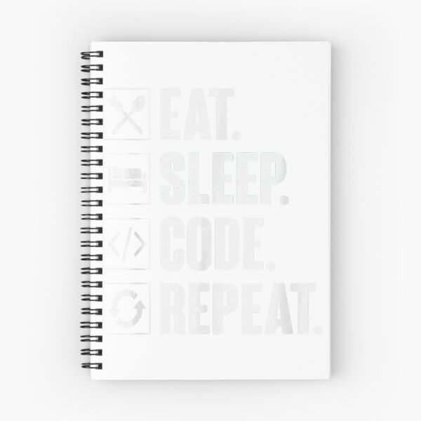 Item preview, Eat Sleep Code Repeat - Funny Coding Coder Programmer T-Shirt designed and sold by gidget-gadget.