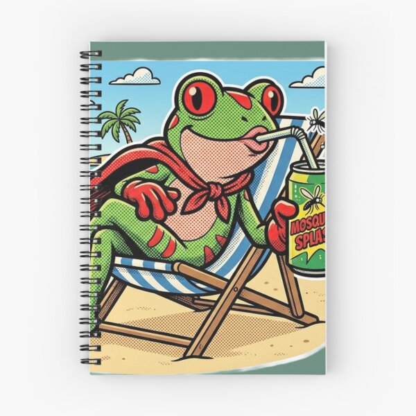 Item preview, Super Frog - Beach Vacation & Retro Comic Hero designed and sold by OPTTAS.