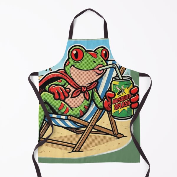 Item preview, Super Frog - Beach Vacation & Retro Comic Hero designed and sold by OPTTAS.