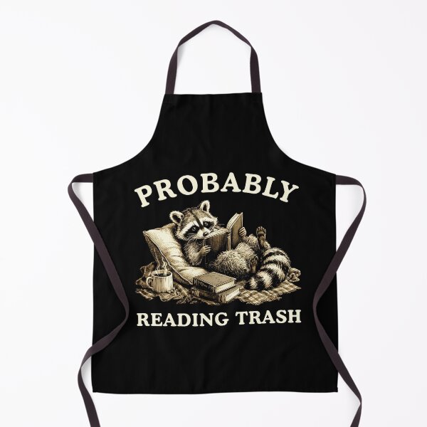 Item preview, Probably Reading Trash Racoon Book Lover designed and sold by nosu-art-pod.