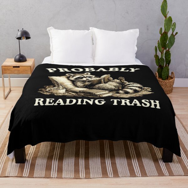 Item preview, Probably Reading Trash Racoon Book Lover designed and sold by nosu-art-pod.