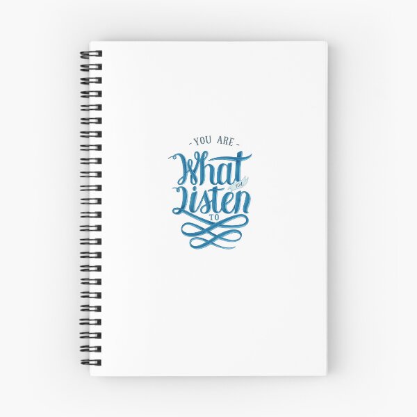 Item preview, You Are What You Listen To - Blue Hand Lettering Typography Sticker designed and sold by Maanvir.