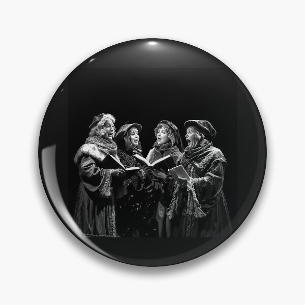 Item preview, Victorian Christmas Carolers – Black and White Holiday Choir Art designed and sold by inkoutninja.