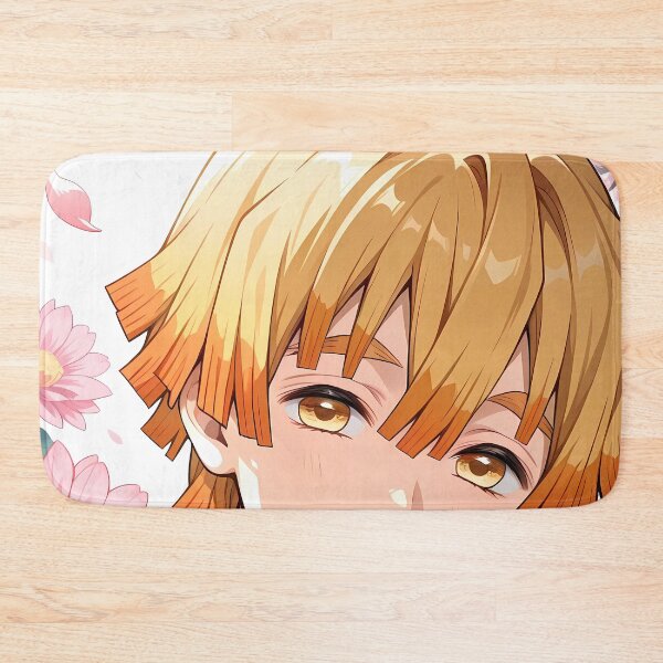Item preview, Zenitsu Agatsuma Demon Slayer Soft Smile Pastel Lotus Closeup designed and sold by riadjamai.