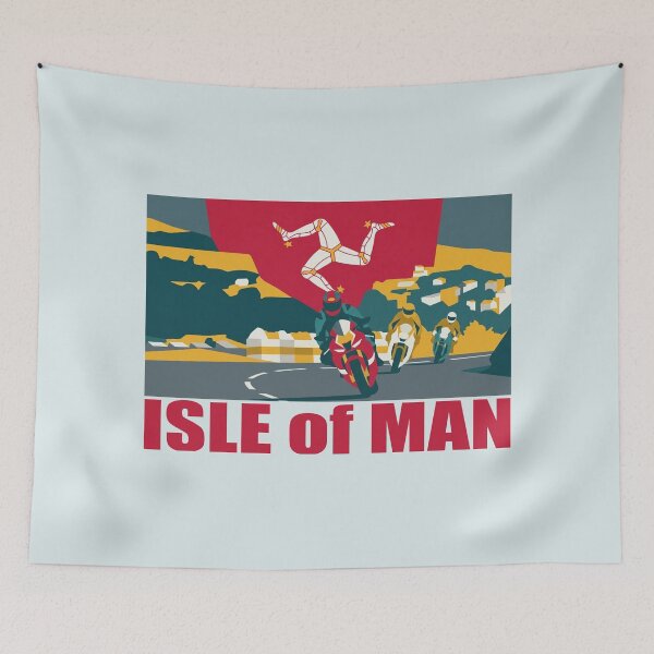Item preview, Isle of Man TT Retro Superbike Racing Travel Poster designed and sold by KiwiRider.