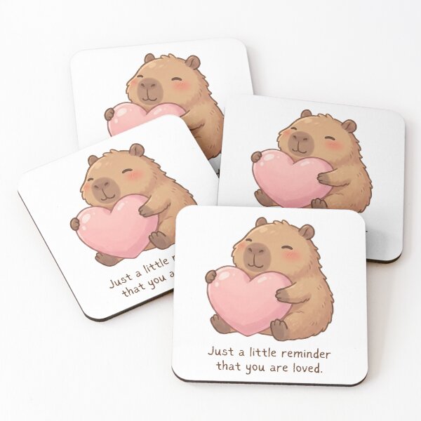 Item preview, Just a little reminder that you are loved Capybara | Daily Reminder designed and sold by Lucesco.