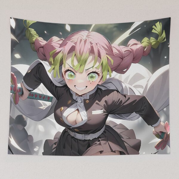 Item preview, Mitsuri Kanroji Demon Slayer Dynamic Forest Sprint designed and sold by riadjamai.