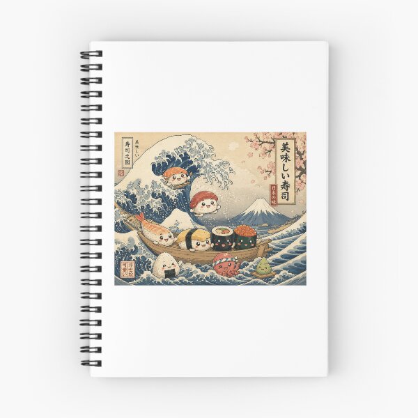 Item preview, Cute Japanese Food Ukiyo-e Design designed and sold by オルフェドリーム.