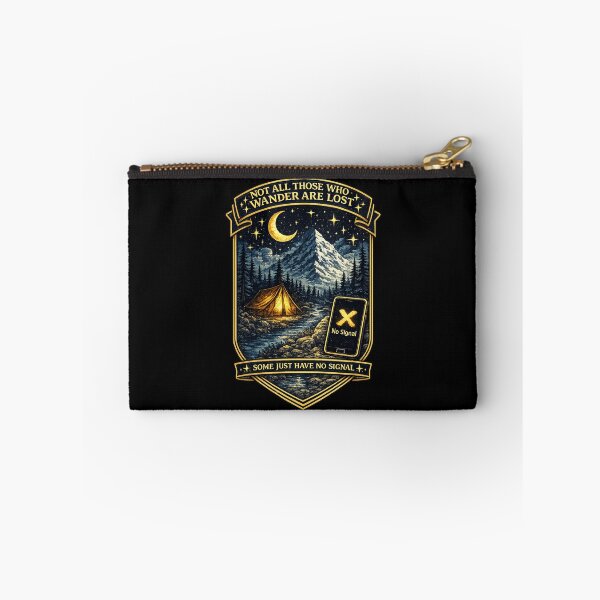 Item preview, Not All Those Who Wander Are Lost — Some Just Have No Signal Camping Badge Art designed and sold by ArtoryWorks.