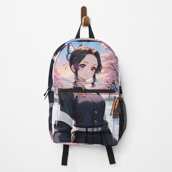 Item preview, Shinobu Kocho Demon Slayer Sakura Winter Snow Butterfly Calm designed and sold by riadjamai.