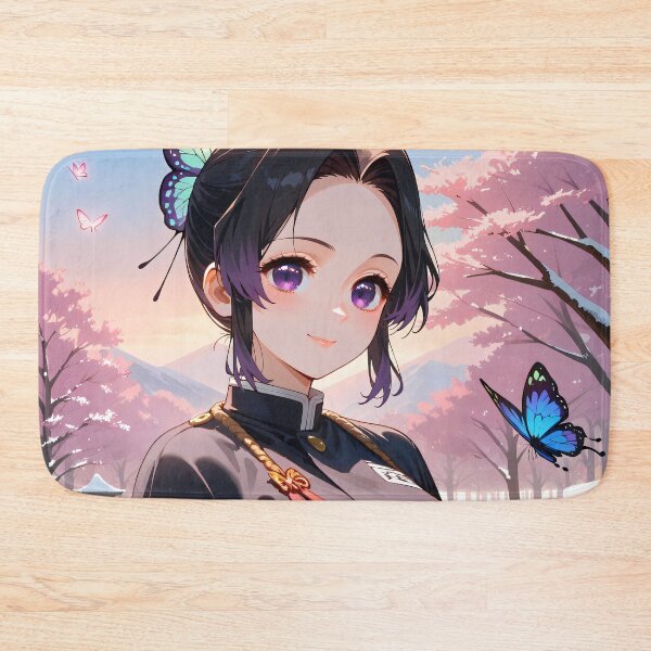 Item preview, Shinobu Kocho Demon Slayer Sakura Winter Snow Butterfly Calm designed and sold by riadjamai.