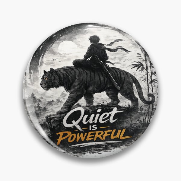 Item preview, Quiet Is Powerful | Black Tiger Motivation Sticker designed and sold by Genzfirevibes.