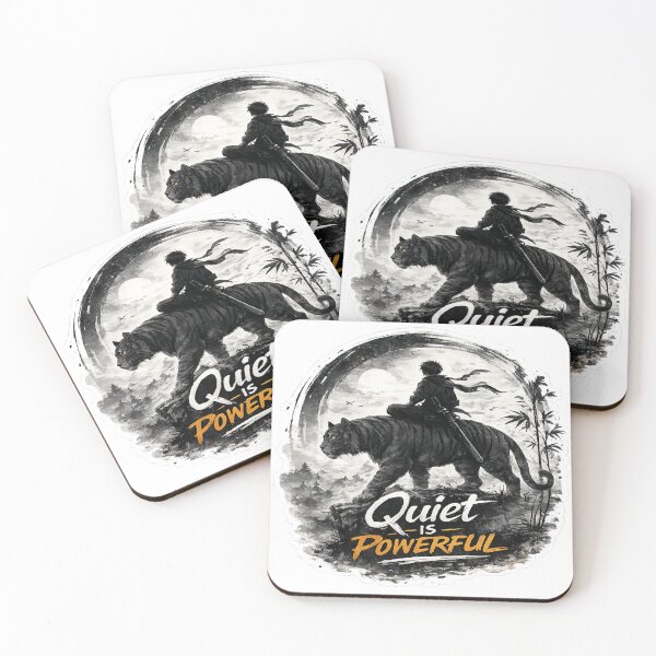 Item preview, Quiet Is Powerful | Black Tiger Motivation Sticker designed and sold by Genzfirevibes.