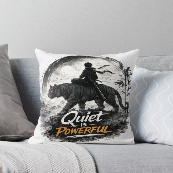 Item preview, Quiet Is Powerful | Black Tiger Motivation Sticker designed and sold by Genzfirevibes.
