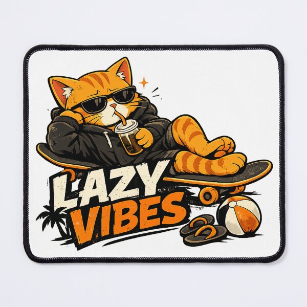 Item preview, Funny Lazy Cat Graphic Tee | Chill Summer Meme Shirt designed and sold by Meow-Attitude.