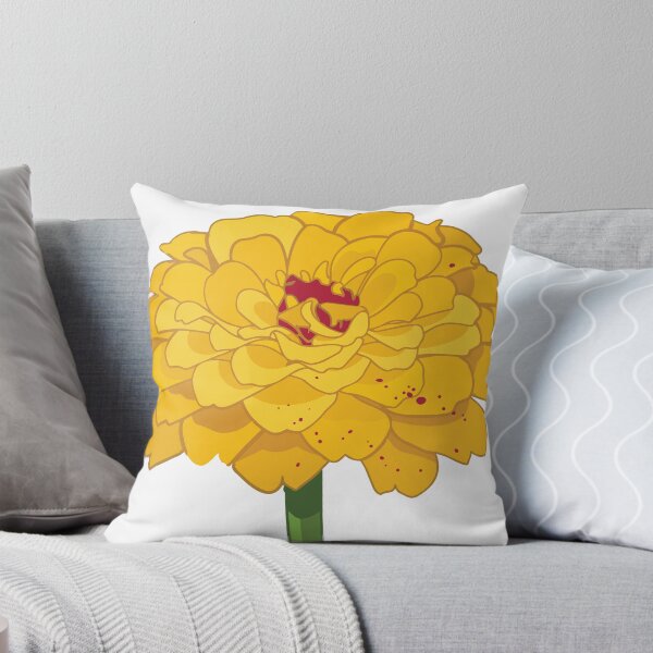 Item preview, Golden Yellow Zinnia Botanical Flower Illustration designed and sold by MZ Designs.