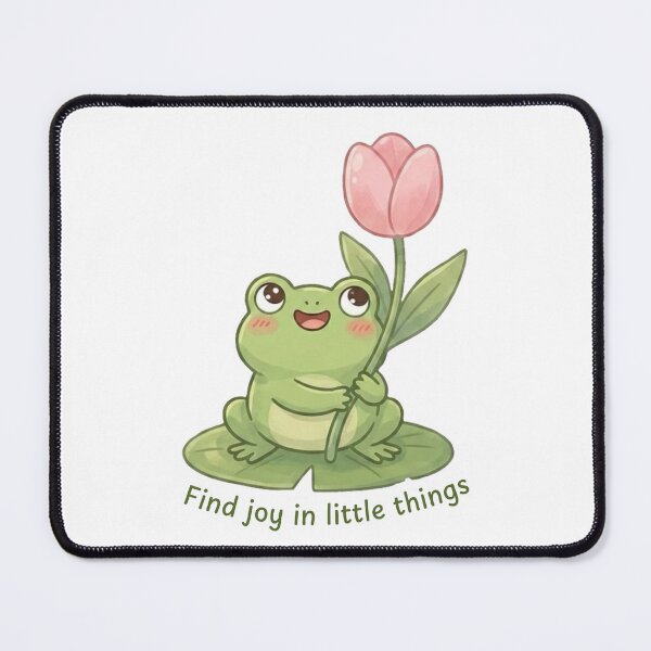 Item preview, Find joy in little things. Cute Frog | Daily Reminder designed and sold by Lucesco.