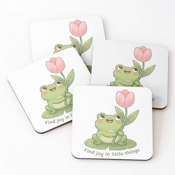 Item preview, Find joy in little things. Cute Frog | Daily Reminder designed and sold by Lucesco.