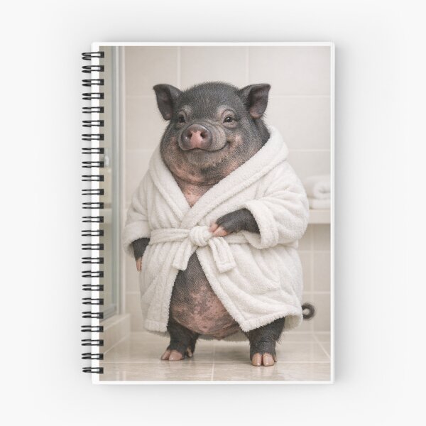 Item preview, Cozy Bathrobe Pot-Bellied Pig designed and sold by Sillytoe.