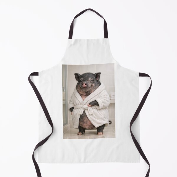 Item preview, Cozy Bathrobe Pot-Bellied Pig designed and sold by Sillytoe.