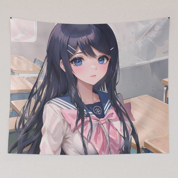 Aperçu de l'œuvre Sayaka Maizono Danganronpa Classe Blue Eyes Calme créée et vendue par bystudiolereve.