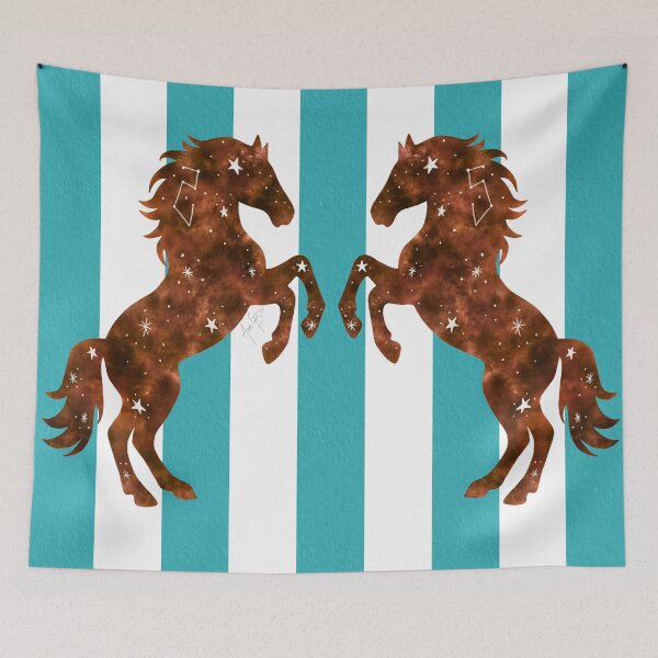 Item preview, Constellation horses watercolor designed and sold by Ana Gorozpe.