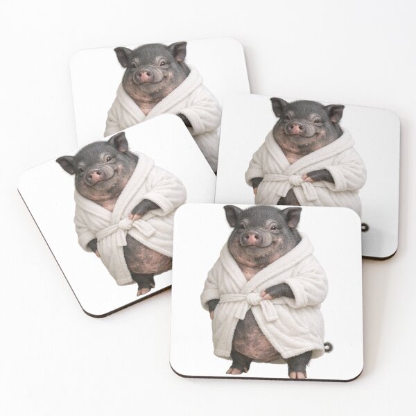 Item preview, Bathrobe Pot-Bellied Pig designed and sold by Sillytoe.