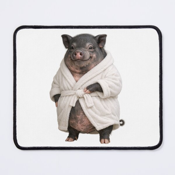 Item preview, Bathrobe Pot-Bellied Pig designed and sold by Sillytoe.