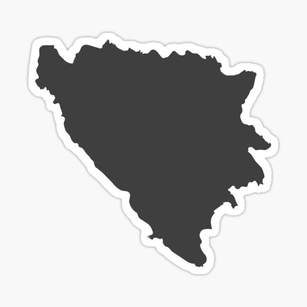Bosnien und Herzegowina Liebe in Holzkohle Sticker