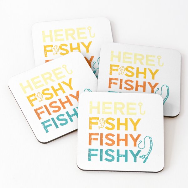 Item preview, Fishing Here Fishy Retro Fish Lover Fisherman Men Women Kids T-Shirt designed and sold by gidget-gadget.