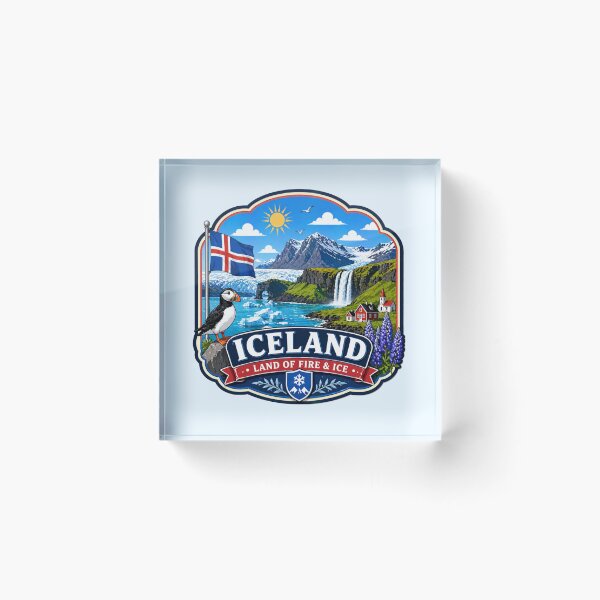 Item preview, Iceland - Land of Fire & Ice designed and sold by Myra365Art.