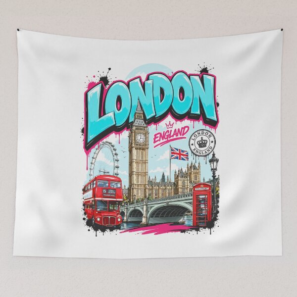 Item preview, London Street Art Urban Graphic Tee designed and sold by AtuqStudio.