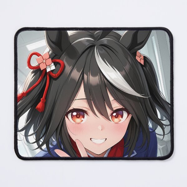 Item preview, Kitasan Black Uma Musume School Uniform Peace Sign Smile designed and sold by bystudiolereve.