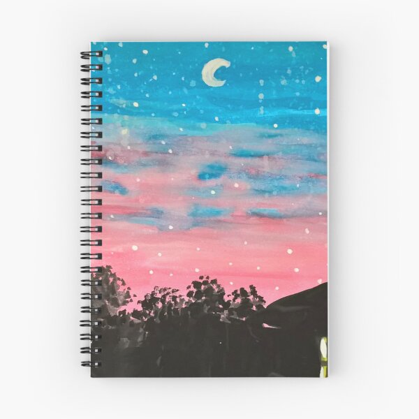 Item preview, Dreamy Pink Evening Sky with Crescent Moon designed and sold by RakeshPatelArt.