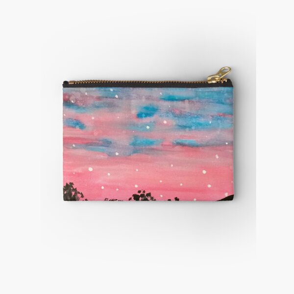 Item preview, Dreamy Pink Evening Sky with Crescent Moon designed and sold by RakeshPatelArt.