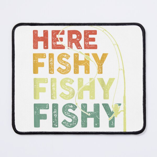 Item preview, Fishing Here-Fishy Bass Fish Dad Funny T-Shirt designed and sold by igwaifus.