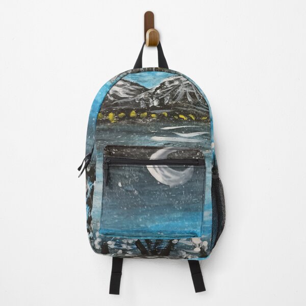 Item preview, Snowy Mountain Lake Under the Moon designed and sold by RakeshPatelArt.