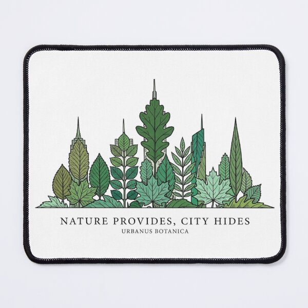 Item preview, Nature Provides City Hides Botanical Skyline Illustration T-shirt designed and sold by VintryOff.